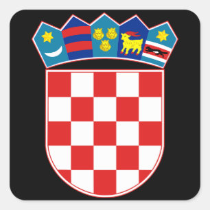 Adesivo Quadrado emblema de croatia