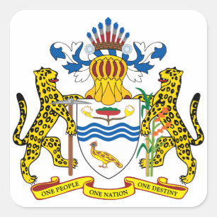 Adesivo Quadrado emblema de guyana