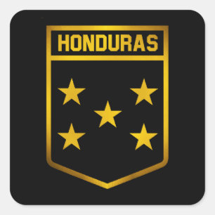 Adesivo Quadrado Emblema de Honduras