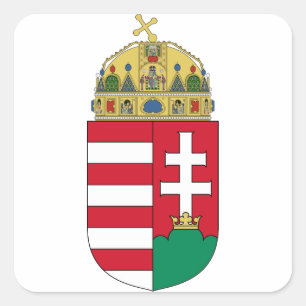 Adesivo Quadrado emblema de Hungria