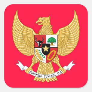 Adesivo Quadrado emblema de Indonésia