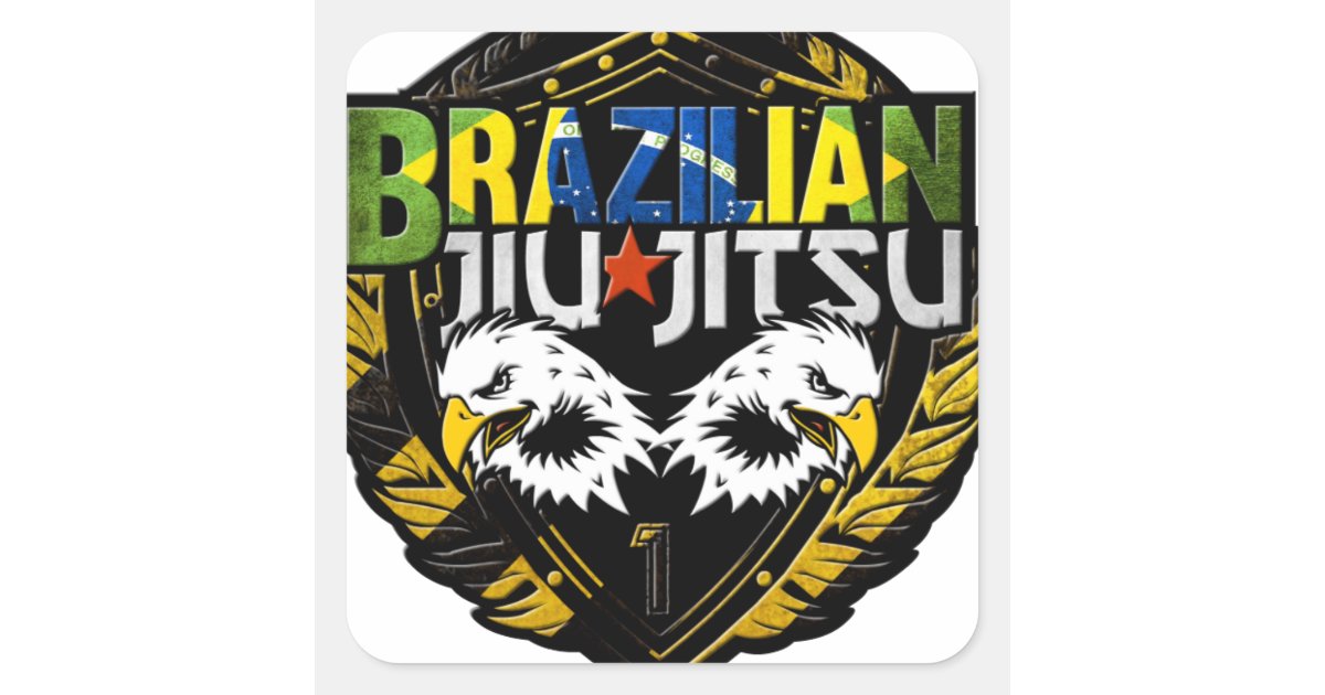Adesivo Quadrado Emblema de Jiu Jitsu do brasileiro Zazzle Portugal Artesanato Russo Em Sp ~ Adesivo Quadrado Emblema de Jiu Jitsu do brasileiro Zazzle Portugal