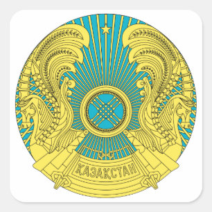Adesivo Quadrado emblema de kazakhstan
