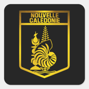 Adesivo Quadrado Emblema de Nova Caledônia