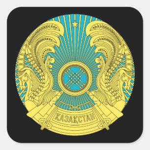 Adesivo Quadrado emblema do cazaquistão