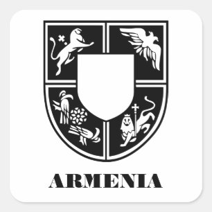 Adesivo Quadrado Emblema Estatal da Armênia Arte Contemporânea