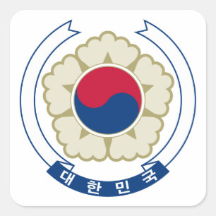 Adesivo Quadrado Emblema Nacional da Coreia do Sul