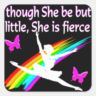 ADESIVO QUADRADO EMBORA ELA SEJA PEQUENA, ELA É A DESIGN DE FIERCE