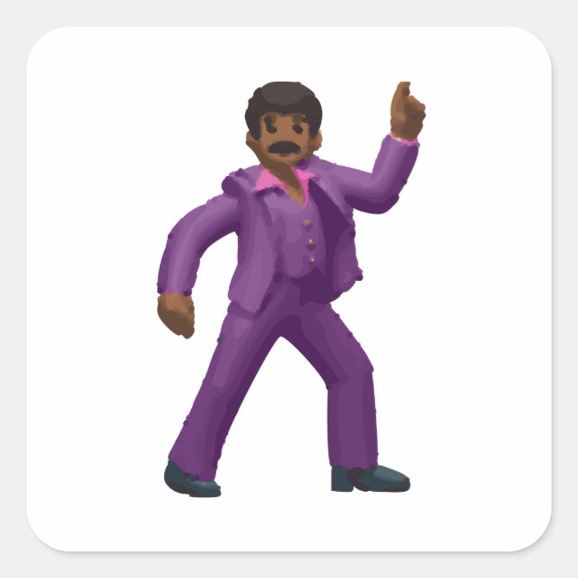 Adesivo Quadrado Emoji Dancing Man (Frente)