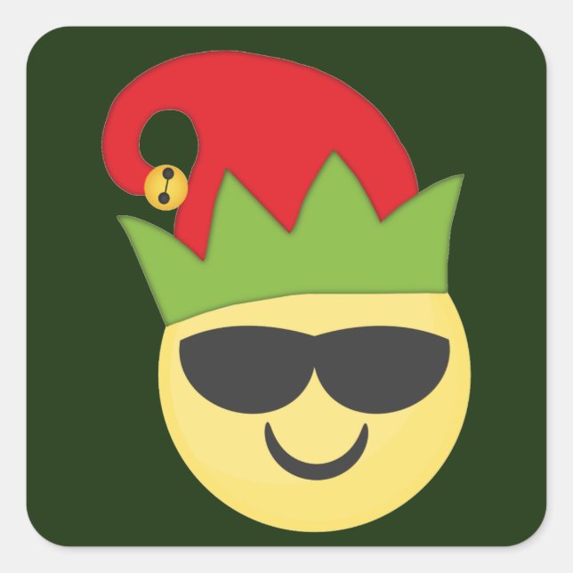 Adesivo Quadrado Emoji Elf Stickers legal (Frente)