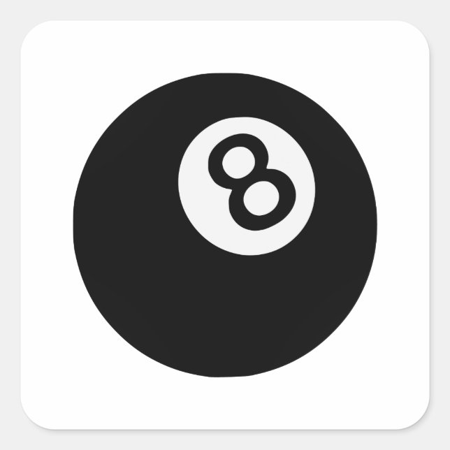 Adesivo Quadrado emoji oito bolas (Frente)