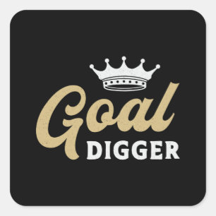 Adesivo Quadrado Empreendedor Goal Digger Chefe Diretor de Empresa