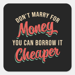 Adesivo Quadrado Empreendedor Não Casado para Diretor Executivo de