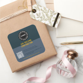 Adesivo Quadrado Empresa de dois tons