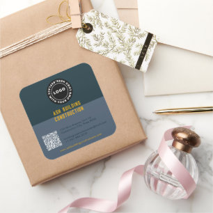 Adesivo Quadrado Empresa de dois tons