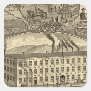 Adesivo Quadrado Empresa de manufactura Bellaire de Bellaire, Ohio