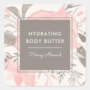 Adesivo Quadrado Empresa de Produtos Florais De Alça De Água