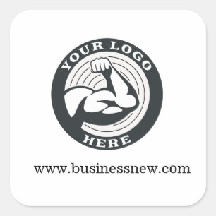 Adesivo Quadrado Empresa e logotipo de Marca da empresa DIY