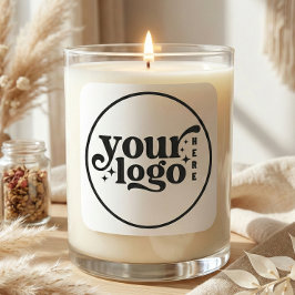 Adesivo Quadrado Empresa Personalizada Negócios Seu Logotipo Aqui