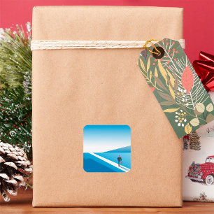 Adesivo Quadrado Empresário em Busca do Caminho Futuro