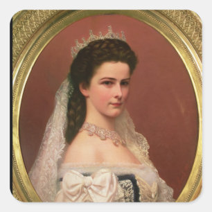 Adesivo Quadrado Empress Elizabeth da Baviera em húngaro