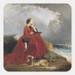 Adesivo Quadrado Empress Eugenie em Biarritz, 1858