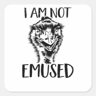 Adesivo Quadrado Emu Pássaro Pássaro Pássaro Amar Austrália Emu