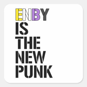 Adesivo Quadrado Enby é o novo punk