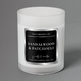 Adesivo Quadrado Encapsulamento de Jar de Vela Moderna Elegante Pre