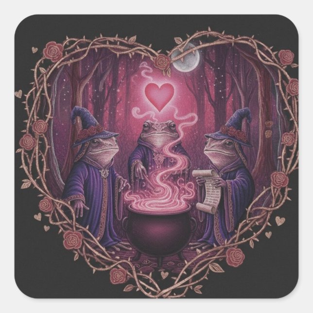 Adesivo Quadrado EnchantedFrogWitch (Frente)