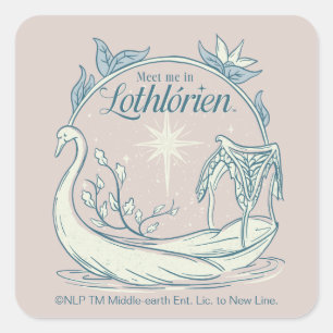 Adesivo Quadrado Encontre-me em LOTHLORIEN™ - Barco Cisne