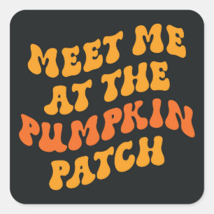 Adesivo Quadrado Encontre-Me No Pumpkin Patch