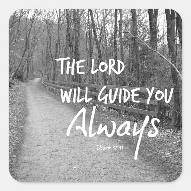 Adesivo Quadrado Encorajando o verso da Bíblia (Frente)