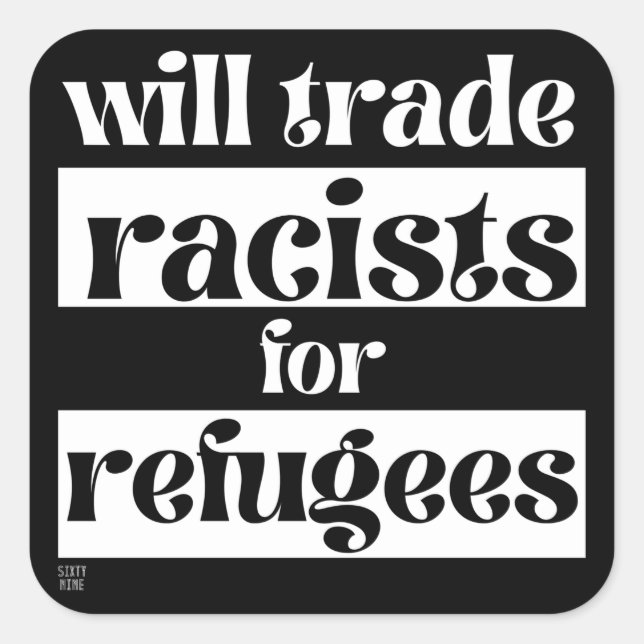 adesivo quadrado "END RACISM 2" (Frente)