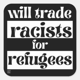 adesivo quadrado "END RACISM 2"