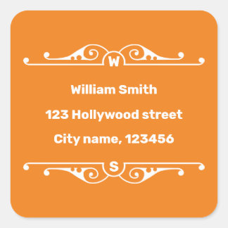 Adesivo Quadrado Endereço