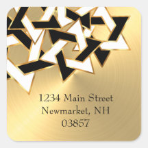 Endereço de devolução Black White Star de David Do