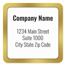 Endereço de devolução Dourado e preto para empresa