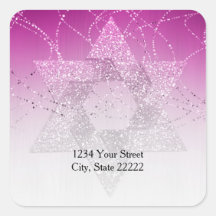 Endereço de devolução Magenta - Pink - estrela bri