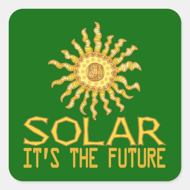 Adesivo Quadrado Energia solar (Frente)