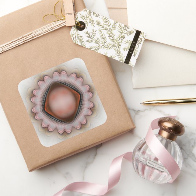 Adesivo Quadrado Enfeite de cristal vermelho brilhante (Presentear)