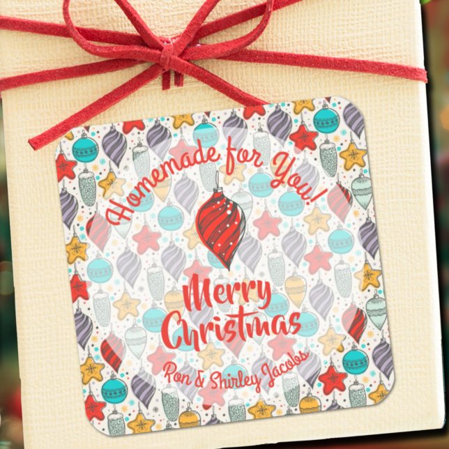 Adesivo Quadrado Enfeites Antigos Comida Caseira Panificação de Nat (Criador carregado)