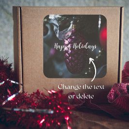 Adesivo Quadrado Enfeites de natal de glamour escuros