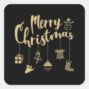 Adesivo Quadrado Enfeites de natal decoração Feliz Natal