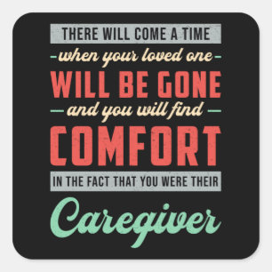 Adesivo Quadrado Enfermeira cuidadora Cuidadores Cuidados Cuidados