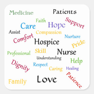 Adesivo Quadrado Enfermeira do hospital Stickers Square