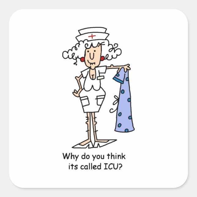 Adesivo Quadrado Enfermeira Enfermeira Enfermeira Enfermeira Enferm (Frente)