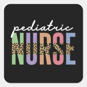 Adesivo Quadrado Enfermeiro Pediátrico Enfermeiros Peds RN Prese