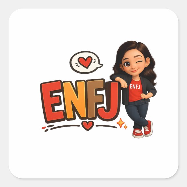 ADESIVO QUADRADO ENFJ (Frente)