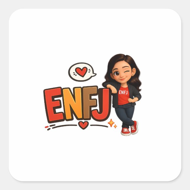ADESIVO QUADRADO ENFJ (Frente)